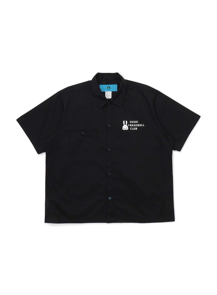 Short Sleeve Work Shirt Sushi Baseball Club,, medium