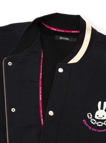 31st ANNIV Sweat Varsity Jacket - Gate,BLACK, small image number 2