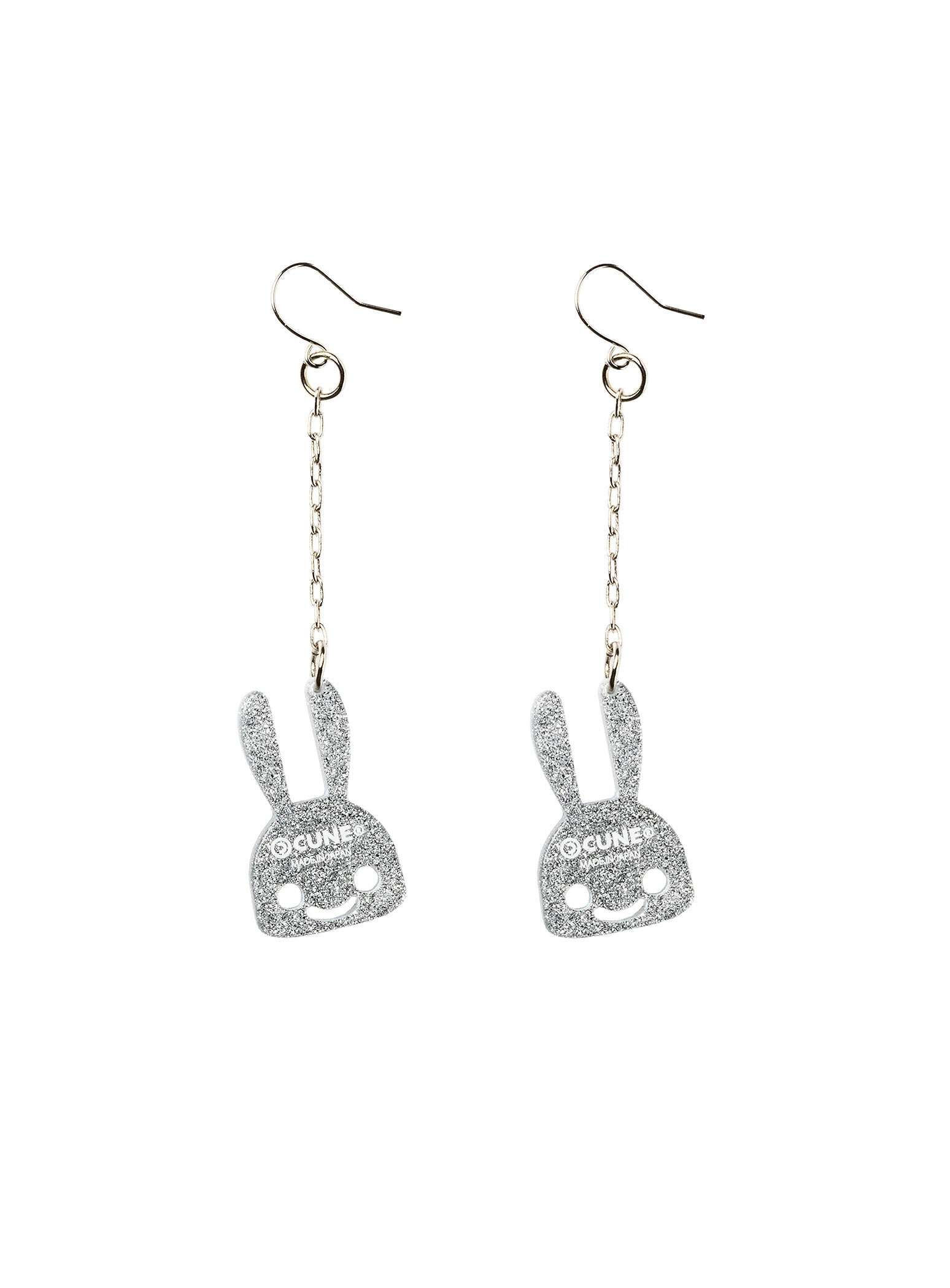 Clear Bunny Earrings 2P