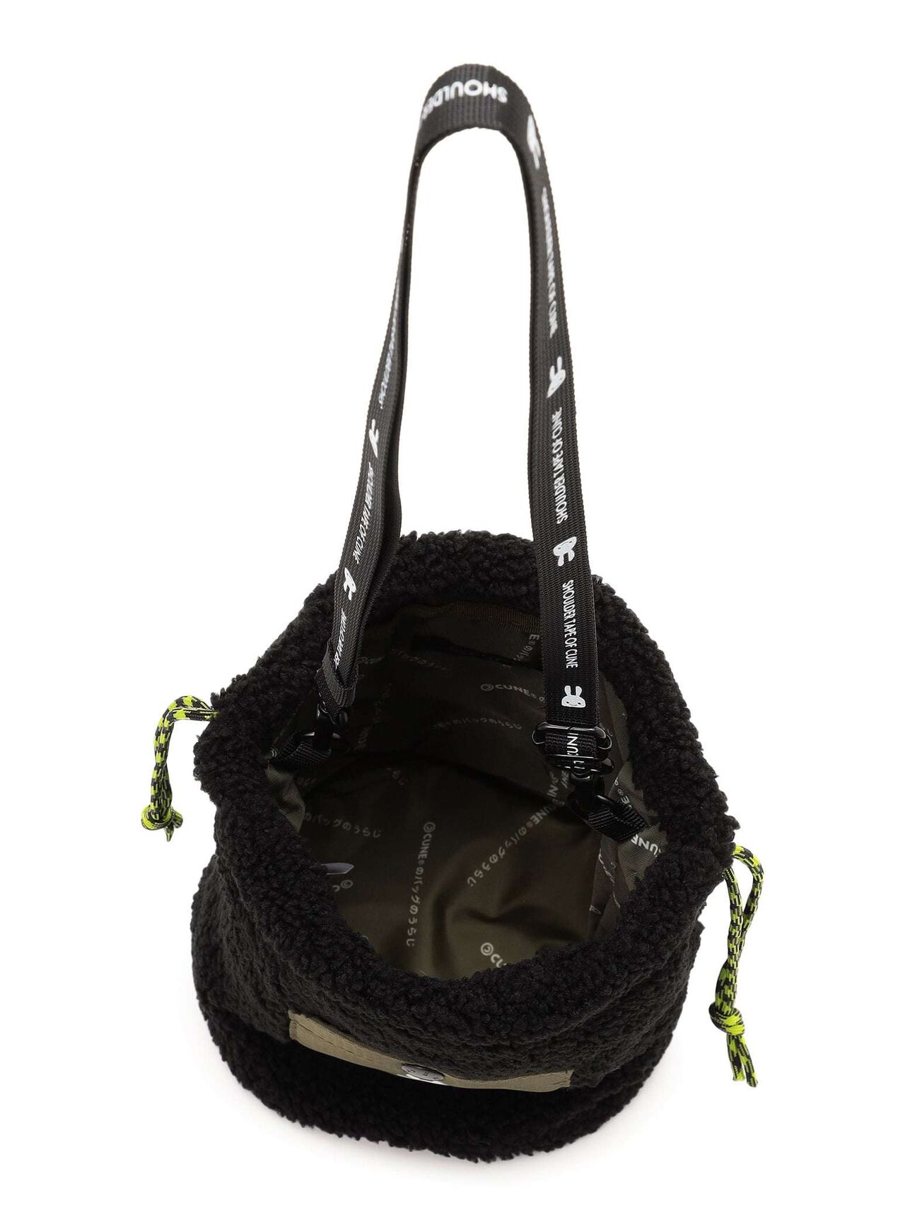 Fuzzy Drawstring Shoulder Bag,ONE, large image number 3