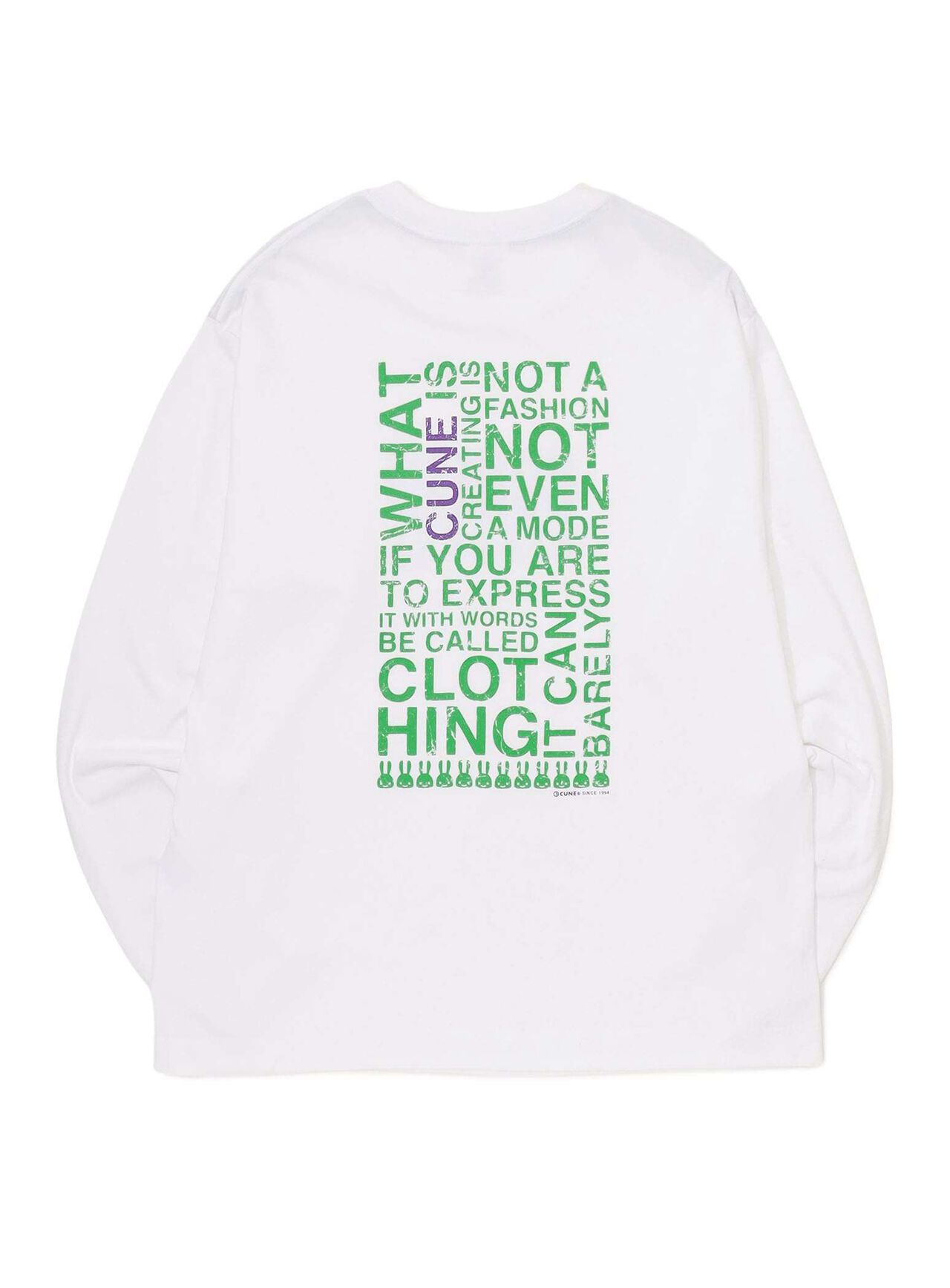 CUNE L/S Tee Random Text,BLACK, large image number 1