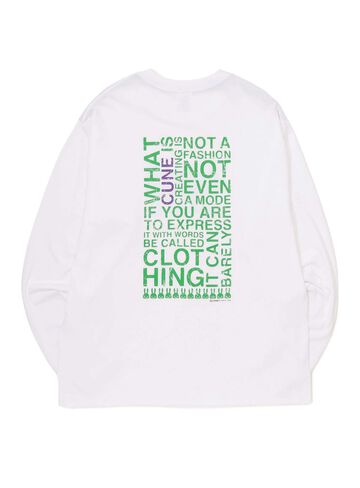 CUNE L/S Tee Random Text,BLACK, small image number 1