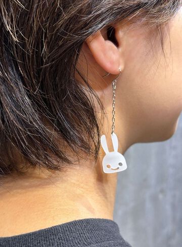 Clear Bunny Earrings 2P,BLUE, small image number 9