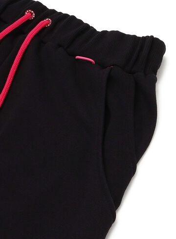 Layered Pocket Sarouel Pants,BLACK, small image number 2
