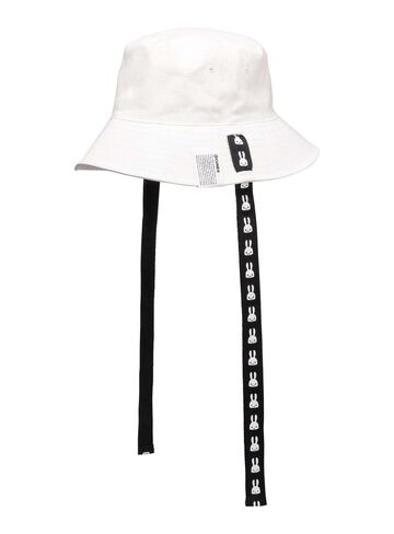 Bucket Hat with Tape Strap,WHITE, small image number 2